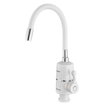 Проточный кран-водонагреватель Zerix ELW060F0WHITE 3,3 kW силиконовый излив, на мойку (ZX5857)